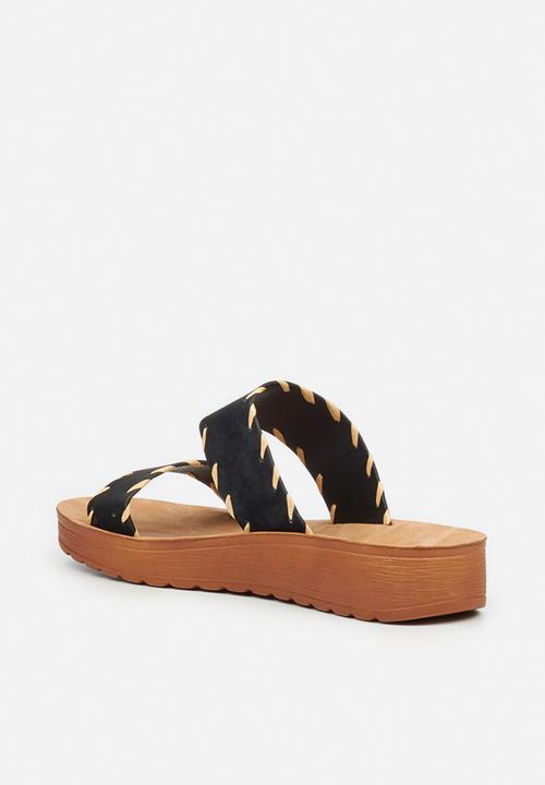 Butterfly Feet - Slitheran 3 flatform sandal - black