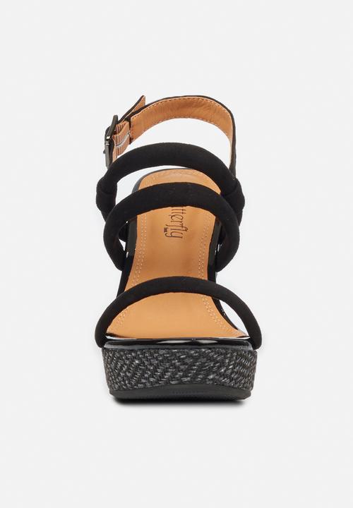 Butterfly Feet - Santana wedge - black