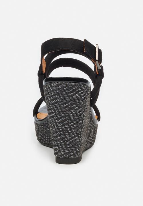 Butterfly Feet - Santana wedge - black
