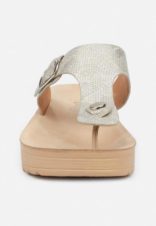 Butterfly Feet - Slitheran 1 flatform sandal - silver