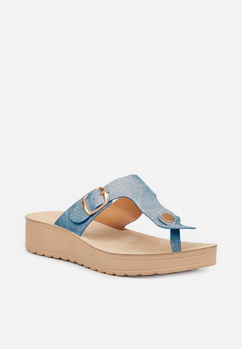 Butterfly Feet - Slitheran 1 flatform sandal - blue