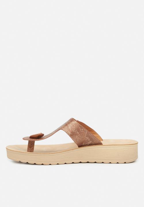 Butterfly Feet - Slitheran 1 flatform sandal - bronze