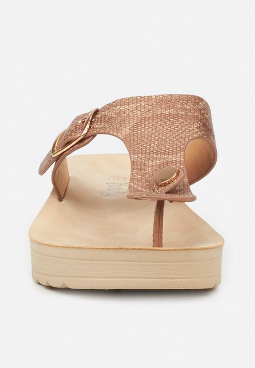 Butterfly Feet - Slitheran 1 flatform sandal - bronze
