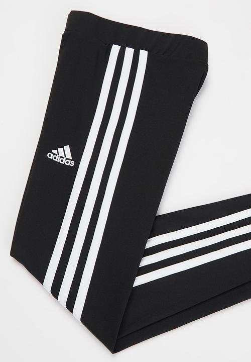 adidas Performance - Girls 3 stripes tights - black & white