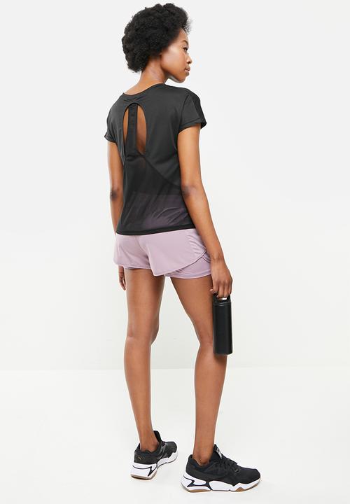 dailyfriday - Cut out back yoga top - black