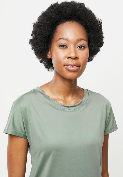 dailyfriday - Cut out back yoga top - olive