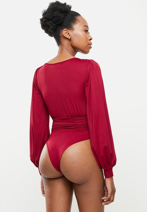 dailyfriday - Long sleeve bodysuit - red
