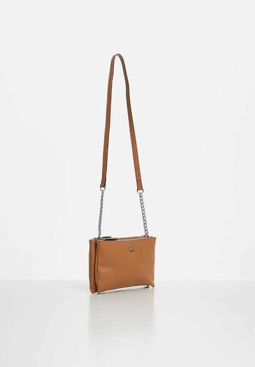 GUESS - Kalei mini dbl zip crossbody - brown