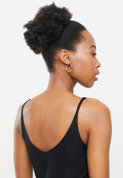 dailyfriday - V-neck knit dress - black