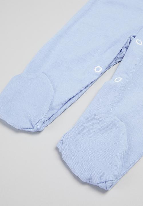 Superbalist Kids - 2 pack sleepsuit - light blue & cream