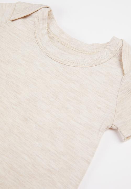 Superbalist Kids - Boys 2 pack plain vest - oatmeal & light blue 