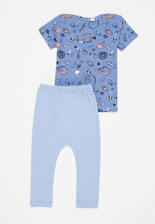 Superbalist Kids - Top & legging space set - blue 