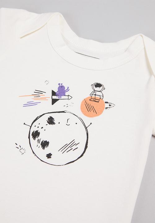 Superbalist Kids - Top & legging space set - oatmeal & blue 