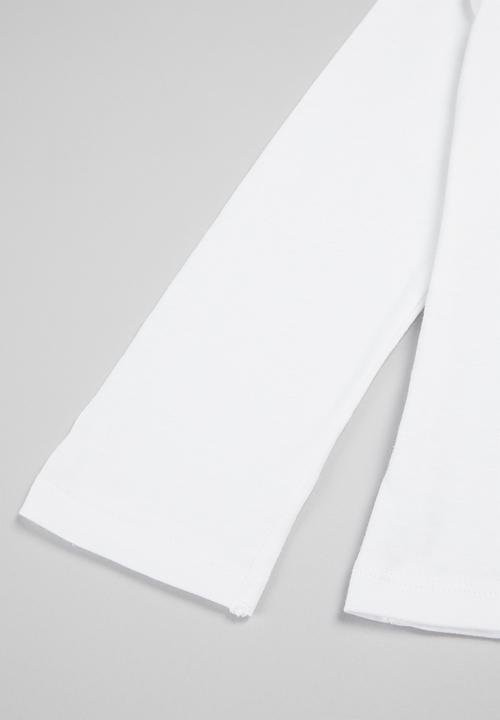 MINOTI - Girls basic smile please top - white