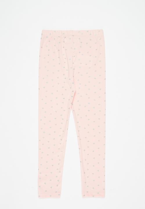 MINOTI - Girls basic aop legging - pink