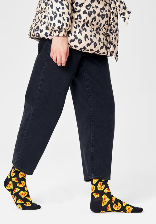 Happy Socks - Pizza love socks - black