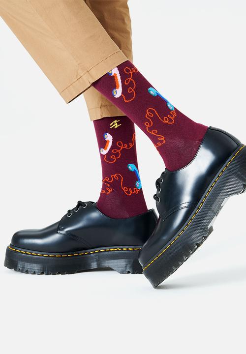 Happy Socks - Stay in touch socks - dark red