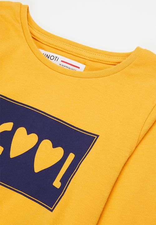 MINOTI - Girls basic cool top - yellow