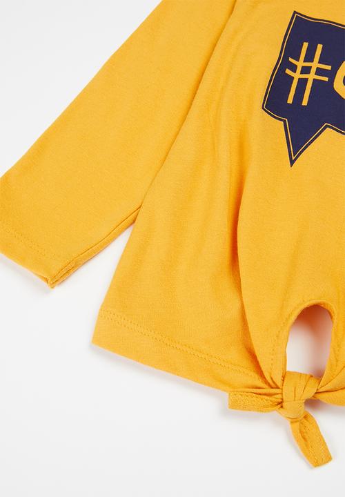 MINOTI - Girls basic cool top - yellow