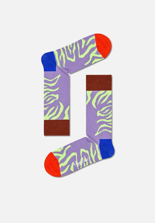 Happy Socks - 2-pack tiger rave socks gift set - multi