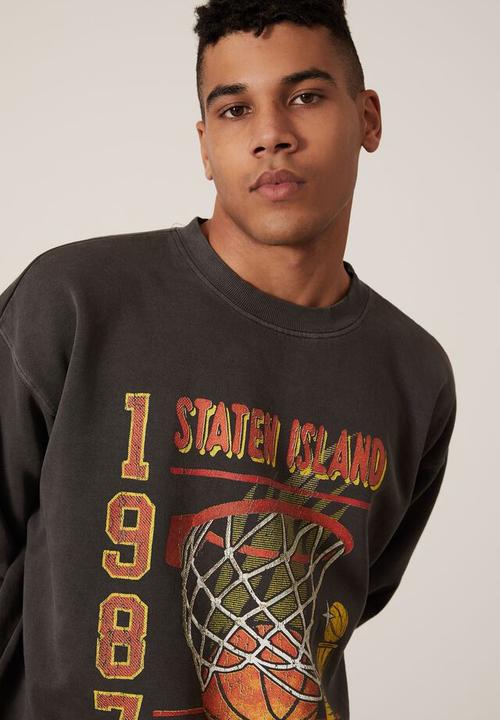 Factorie - Elite oversized crew - washed black