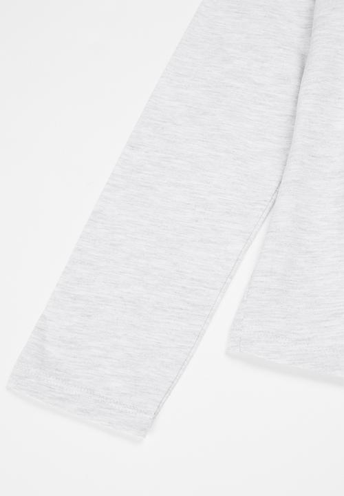 MINOTI - Girls basic heart top - light grey