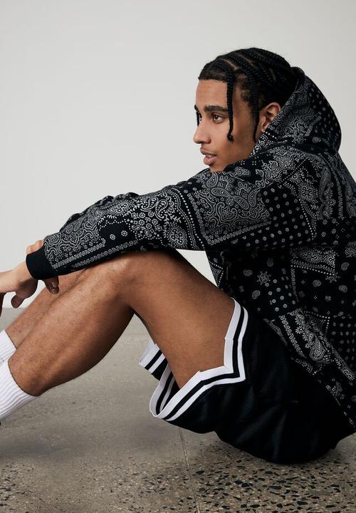 Factorie - Oversized graphic hoodie - black/bandana