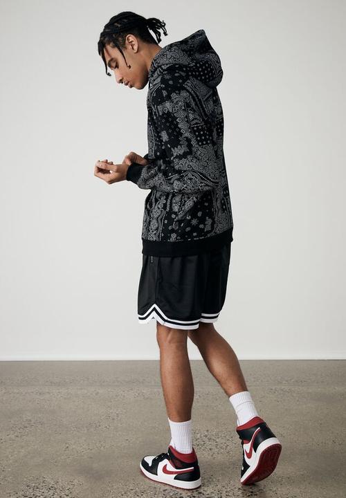 Factorie - Oversized graphic hoodie - black/bandana