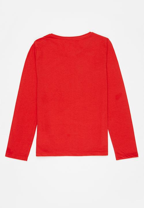 MINOTI - Girls basic ok cool top - red