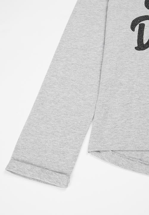 MINOTI - Tween girls basic smile darling top - grey