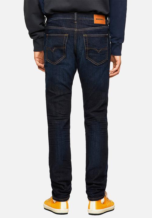 Diesel  - D-luster slim fit 5 pocket jeans - dark wash blue