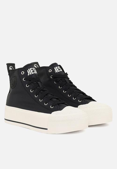 Diesel  - Astico s-astico mc wedge sneakers - black