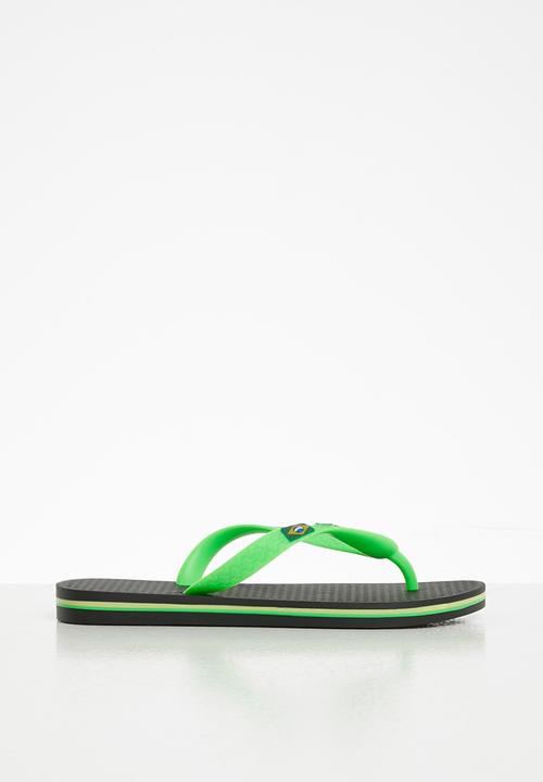 Ipanema - Boys thong slipper - black & green