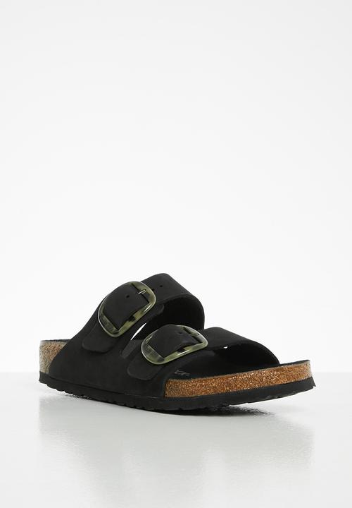 Birkenstock - Arizona big buckle nubuck leather regular - black
