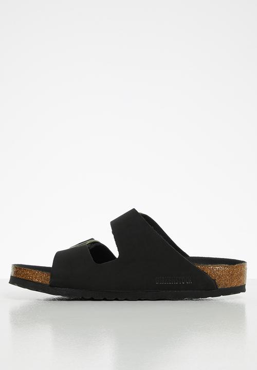 Birkenstock - Arizona big buckle nubuck leather regular - black
