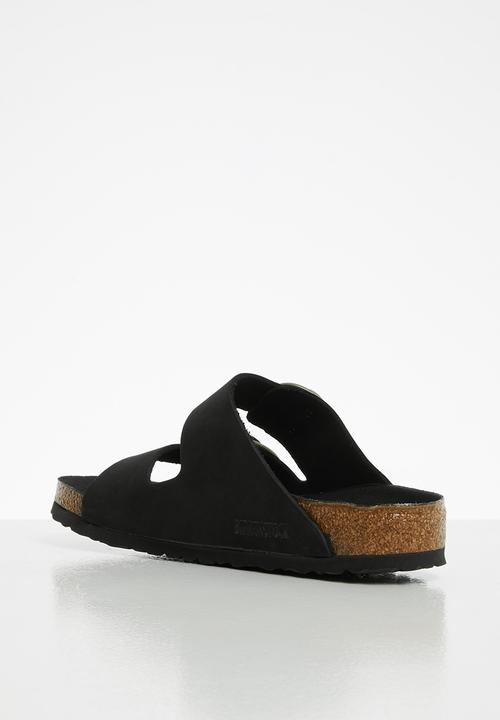 Birkenstock - Arizona big buckle nubuck leather regular - black