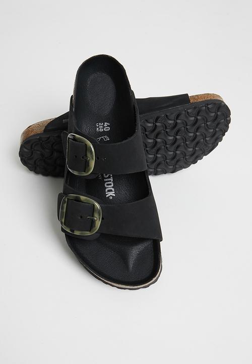 Birkenstock - Arizona big buckle nubuck leather regular - black