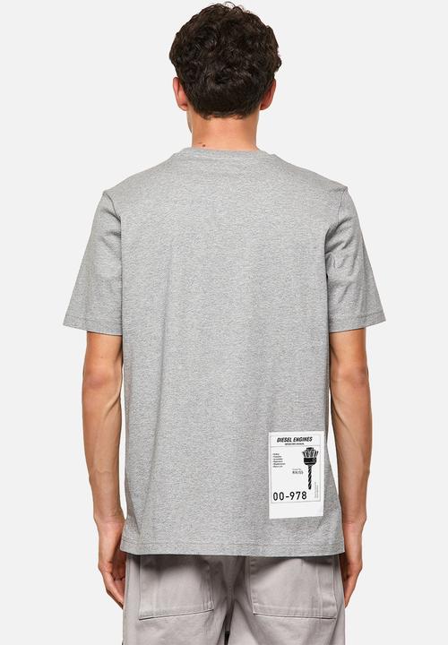 Diesel  - T-just-b62 printed tee - grey 
