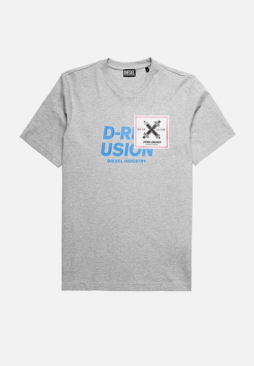 Diesel  - T-just-b62 printed tee - grey 