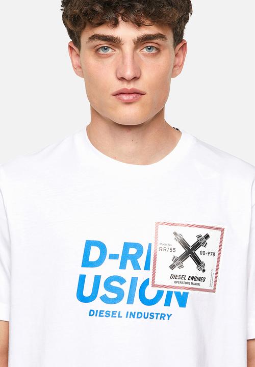 Diesel  - T-just-b62 printed tee - white