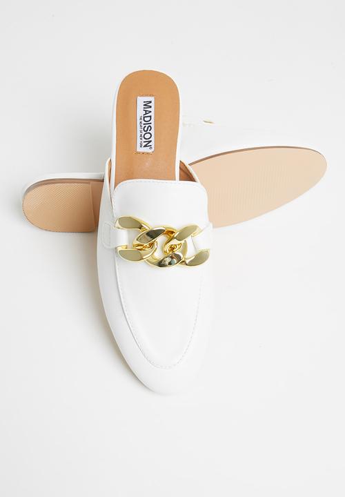 Madison® - Jennifer chain mule - white
