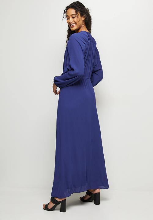 MILLA - Gauged detail maxi dress - blue