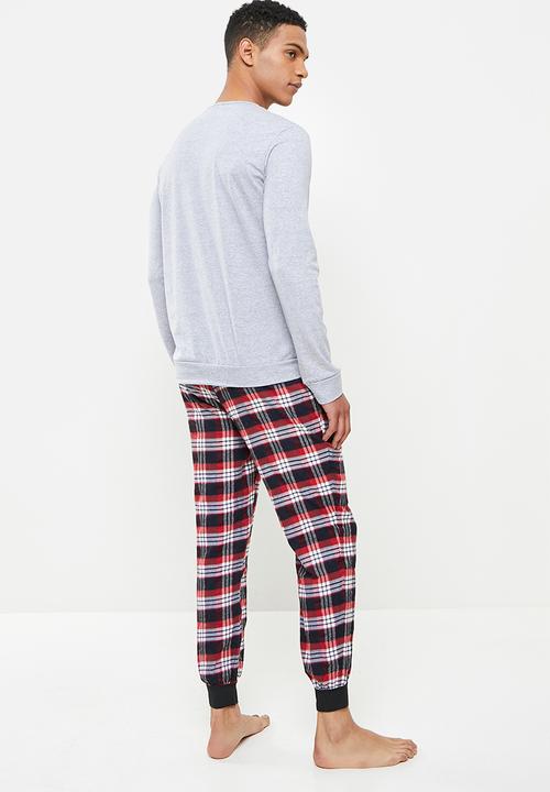 Trendyol - Check pants & long sleeve top sleep set - multi
