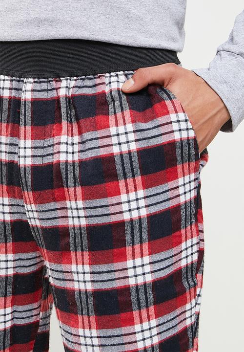 Trendyol - Check pants & long sleeve top sleep set - multi