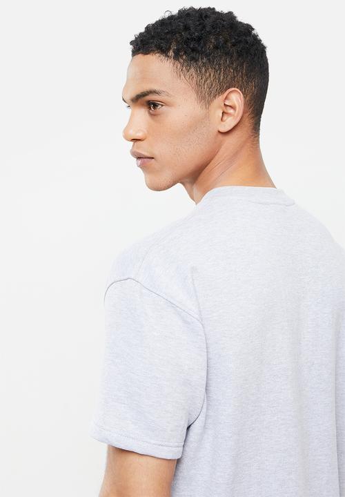 Jonathan D - Elliot oversized fit short sleeve sweater - grey