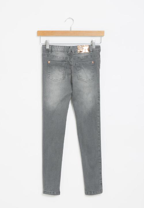 MINOTI - Girls basic super skinny jean - grey