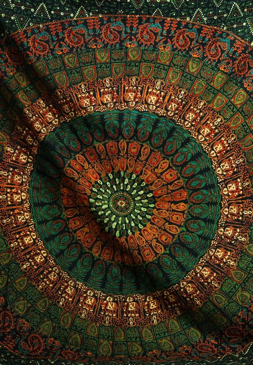 Shanti Decor - Floral Block Printed Throw