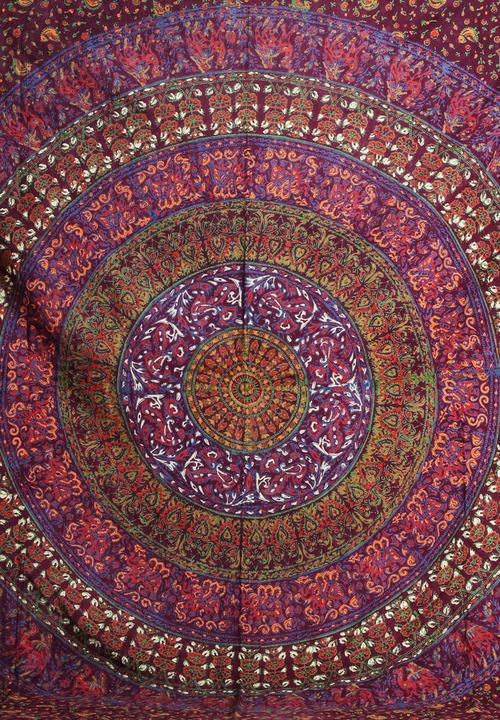 Shanti Decor - Floral Block Printed Throw