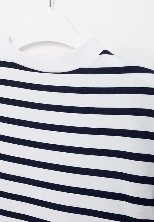 Superbalist - Striped babydoll dress - navy & white