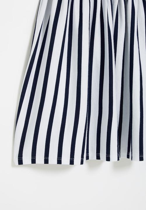 Superbalist - Striped babydoll dress - navy & white